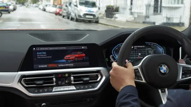 BMW interior driving