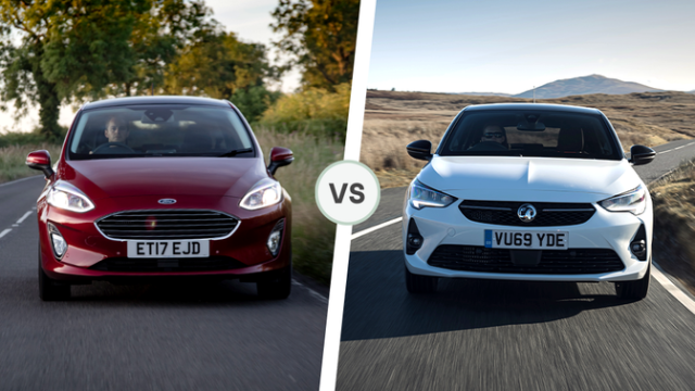 Ford Fiesta vs Vauxhall Corsa front